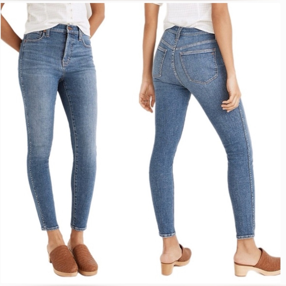 Madewell jeans‎ size 25 women’s 10” high rise skinny crop blue jeans 💙💙